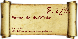 Porcz Üdvöske névjegykártya